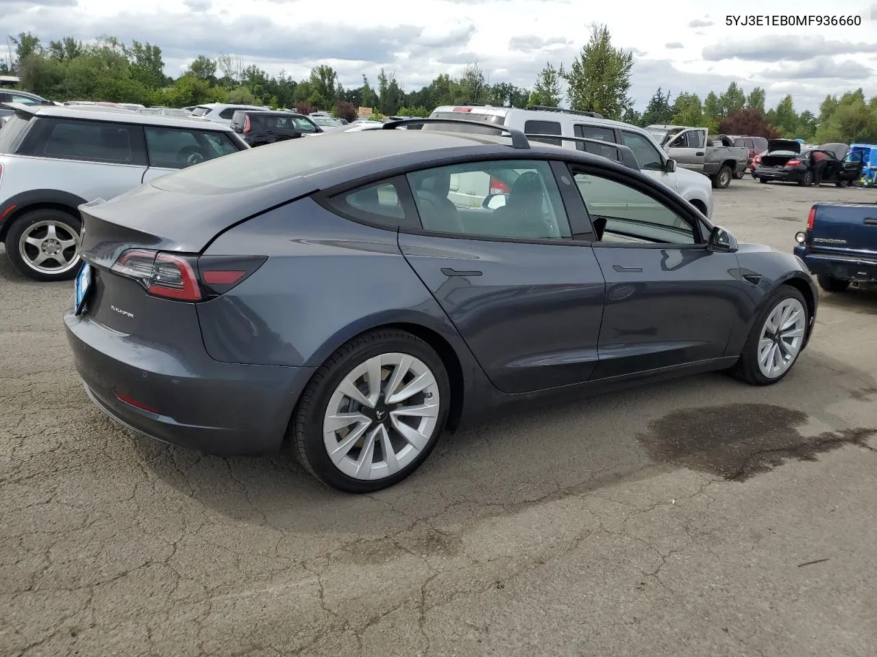 2021 Tesla Model 3 VIN: 5YJ3E1EB0MF936660 Lot: 59132144