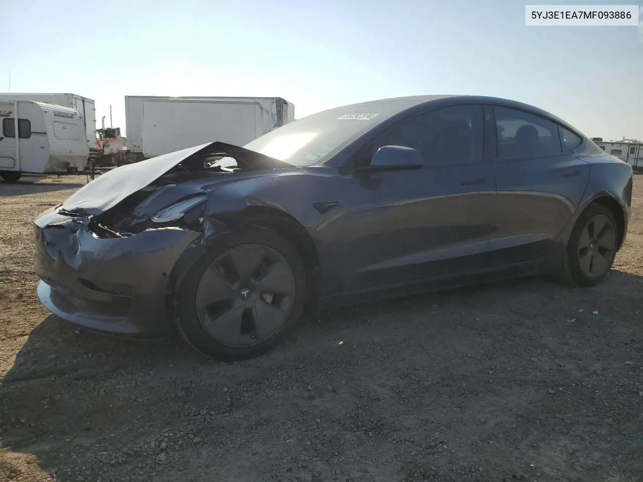 2021 Tesla Model 3 VIN: 5YJ3E1EA7MF093886 Lot: 59292374