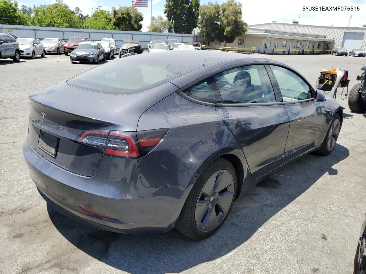 2021 Tesla Model 3 VIN: 5YJ3E1EAXMF076516 Lot: 59590724