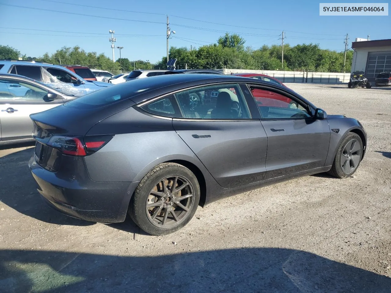 2021 Tesla Model 3 VIN: 5YJ3E1EA5MF046064 Lot: 59944284