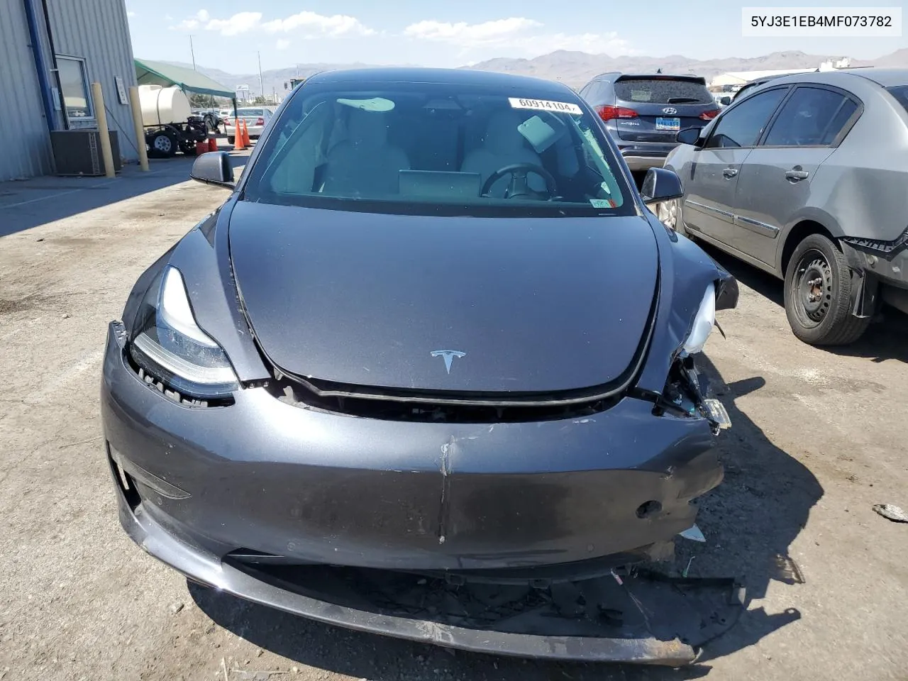 2021 Tesla Model 3 VIN: 5YJ3E1EB4MF073782 Lot: 60914104