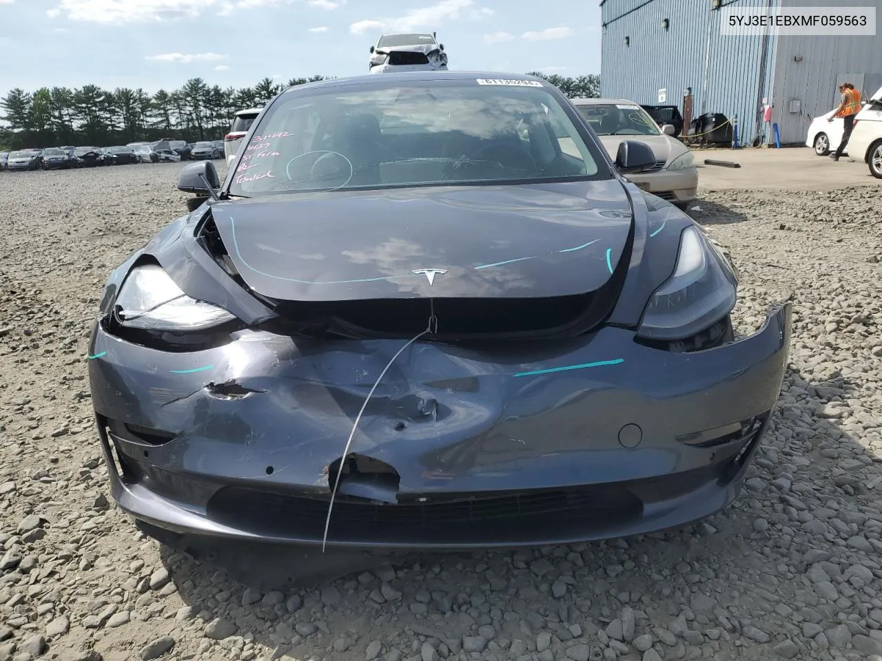 5YJ3E1EBXMF059563 2021 Tesla Model 3