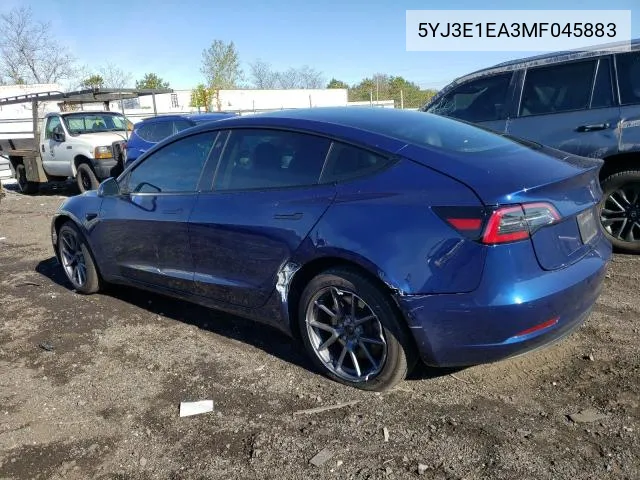 5YJ3E1EA3MF045883 2021 Tesla Model 3