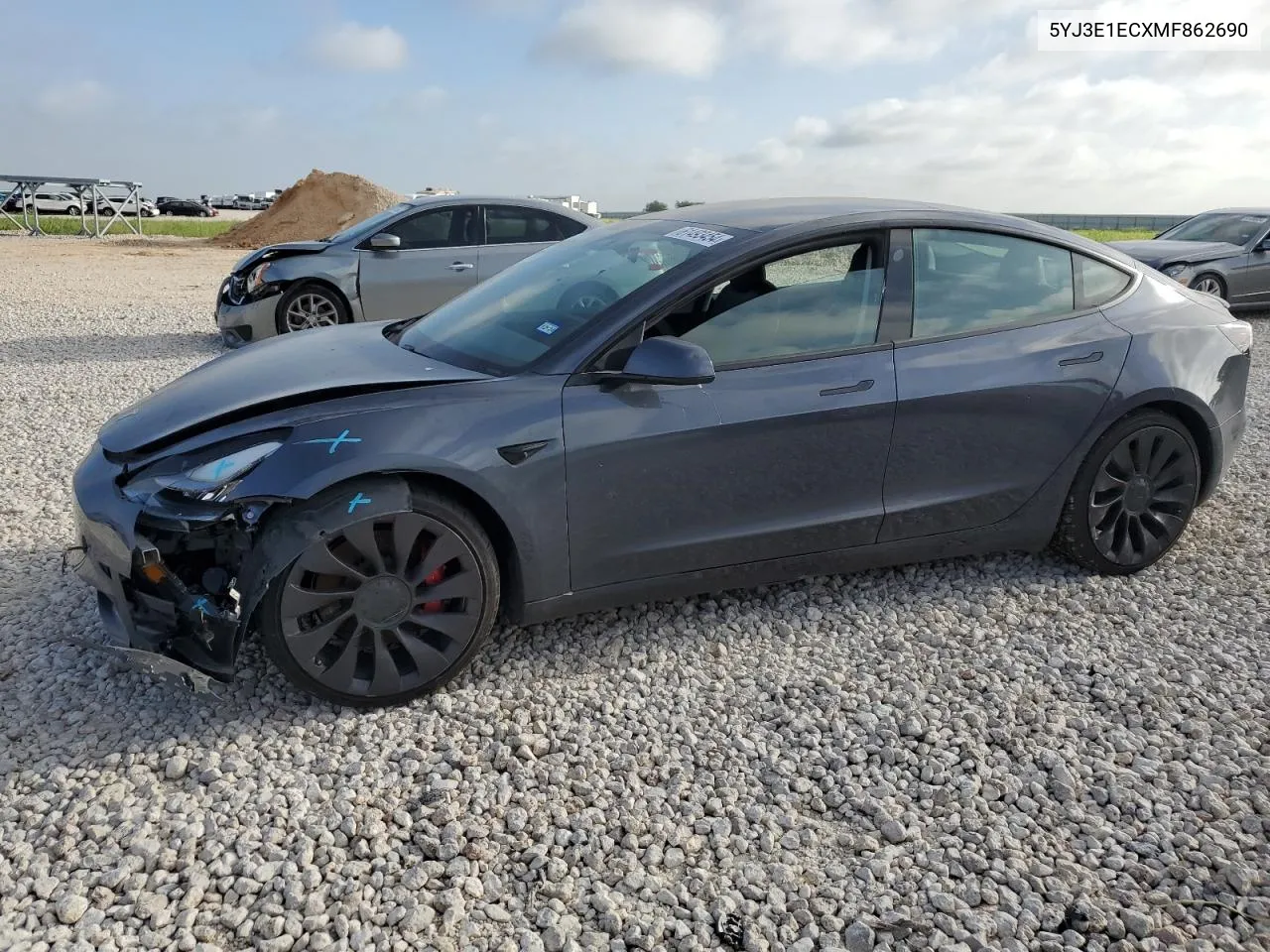 2021 Tesla Model 3 VIN: 5YJ3E1ECXMF862690 Lot: 61493454