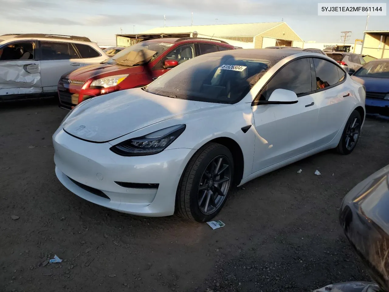 2021 Tesla Model 3 VIN: 5YJ3E1EA2MF861144 Lot: 61526804