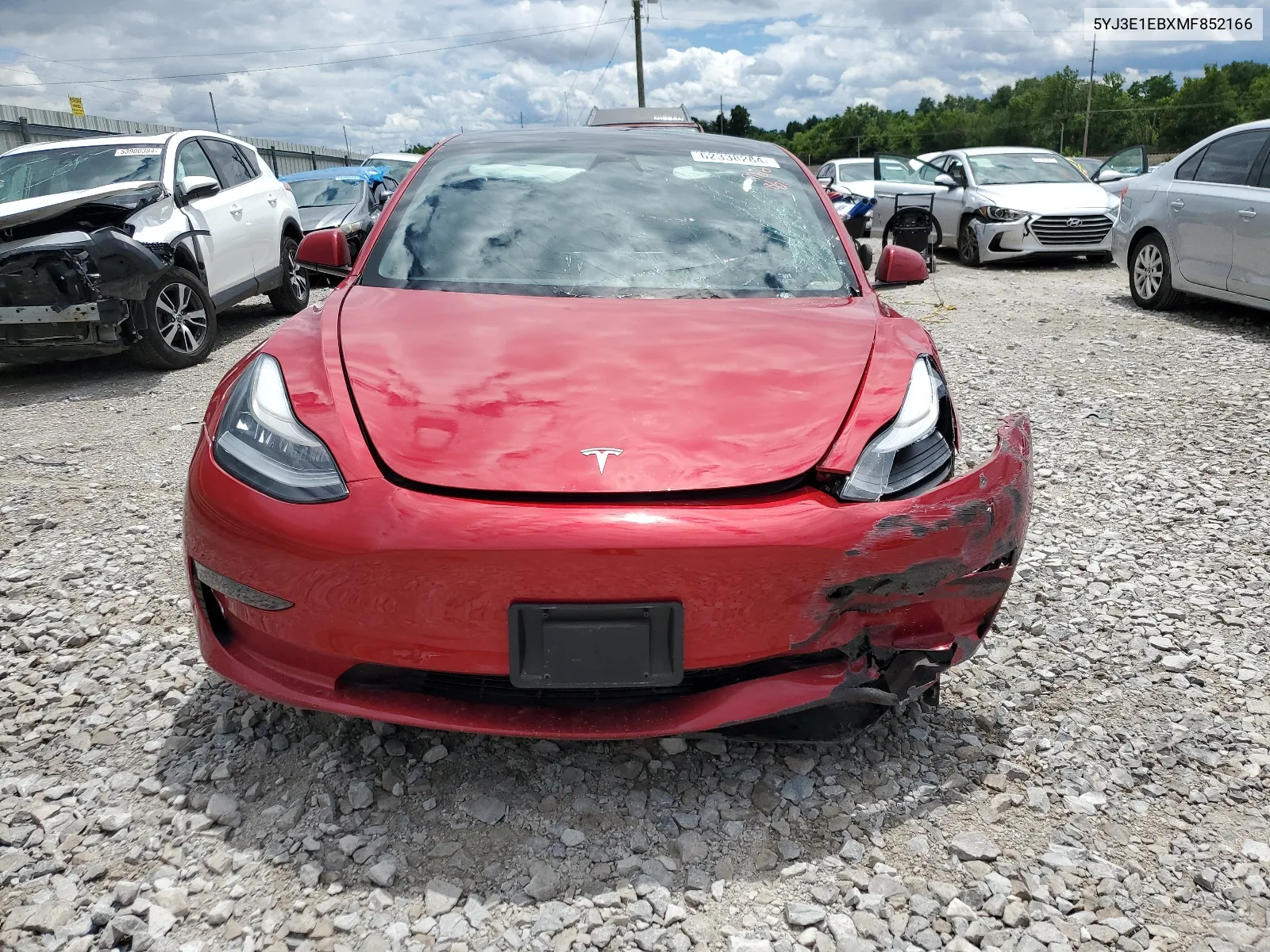 2021 Tesla Model 3 VIN: 5YJ3E1EBXMF852166 Lot: 62338284