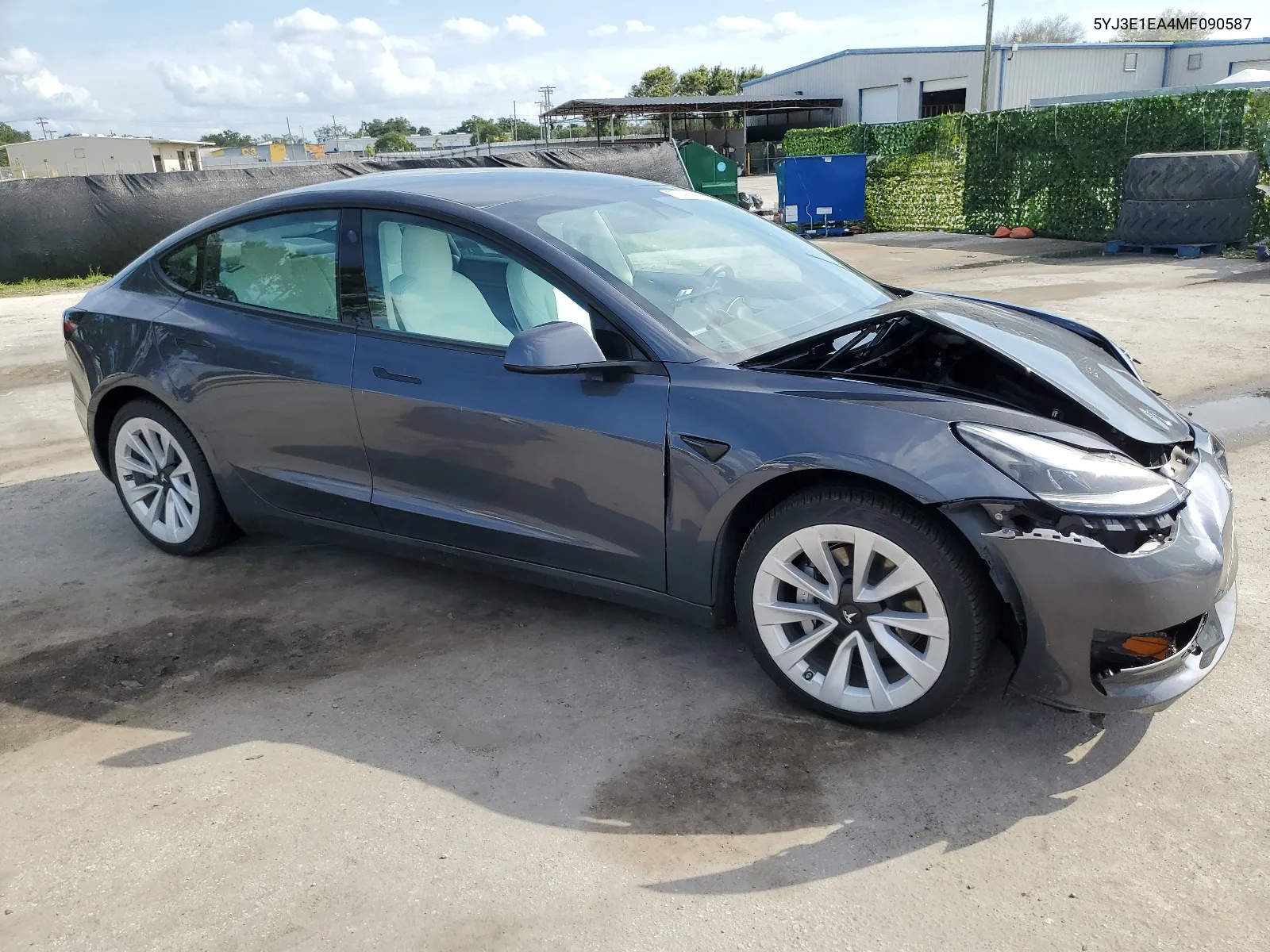 2021 Tesla Model 3 VIN: 5YJ3E1EA4MF090587 Lot: 63051384