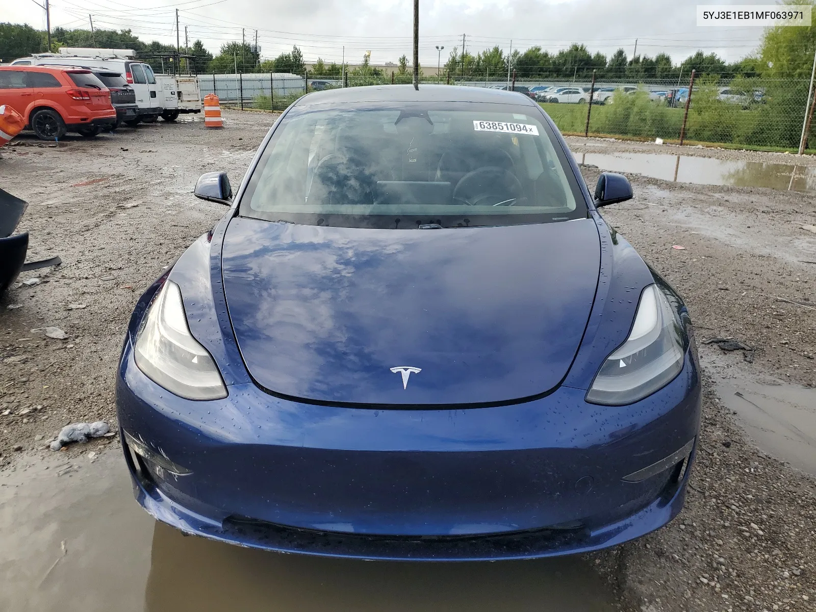 2021 Tesla Model 3 VIN: 5YJ3E1EB1MF063971 Lot: 63851094