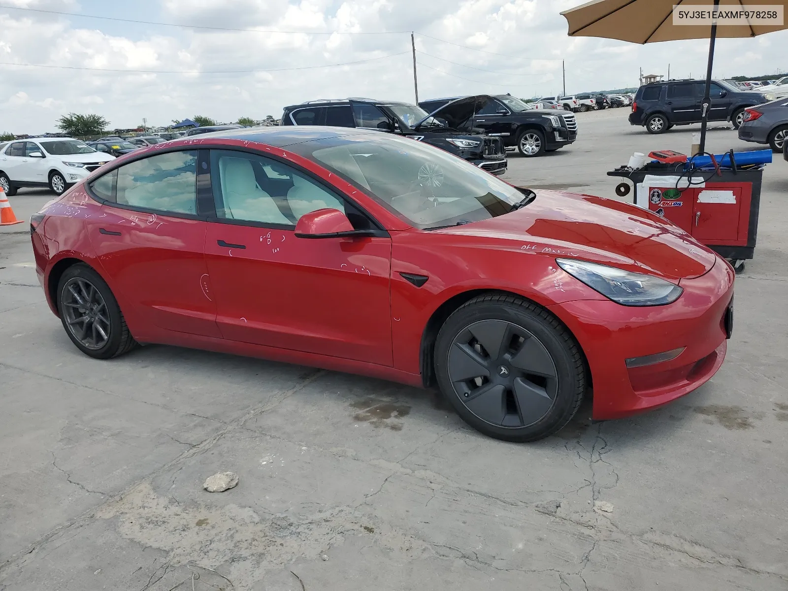 2021 Tesla Model 3 VIN: 5YJ3E1EAXMF978258 Lot: 64588924