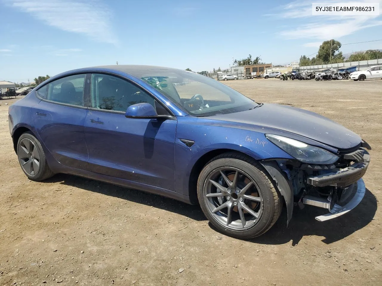 2021 Tesla Model 3 VIN: 5YJ3E1EA8MF986231 Lot: 64810784