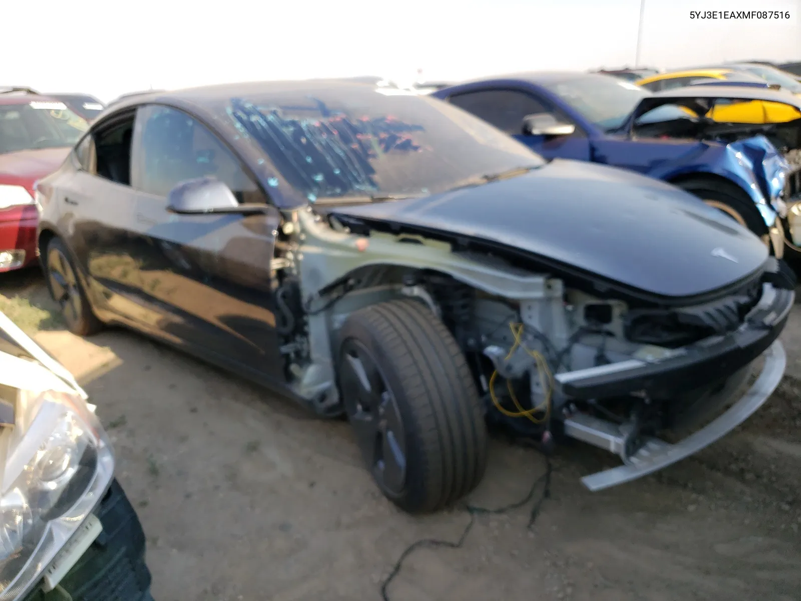 5YJ3E1EAXMF087516 2021 Tesla Model 3