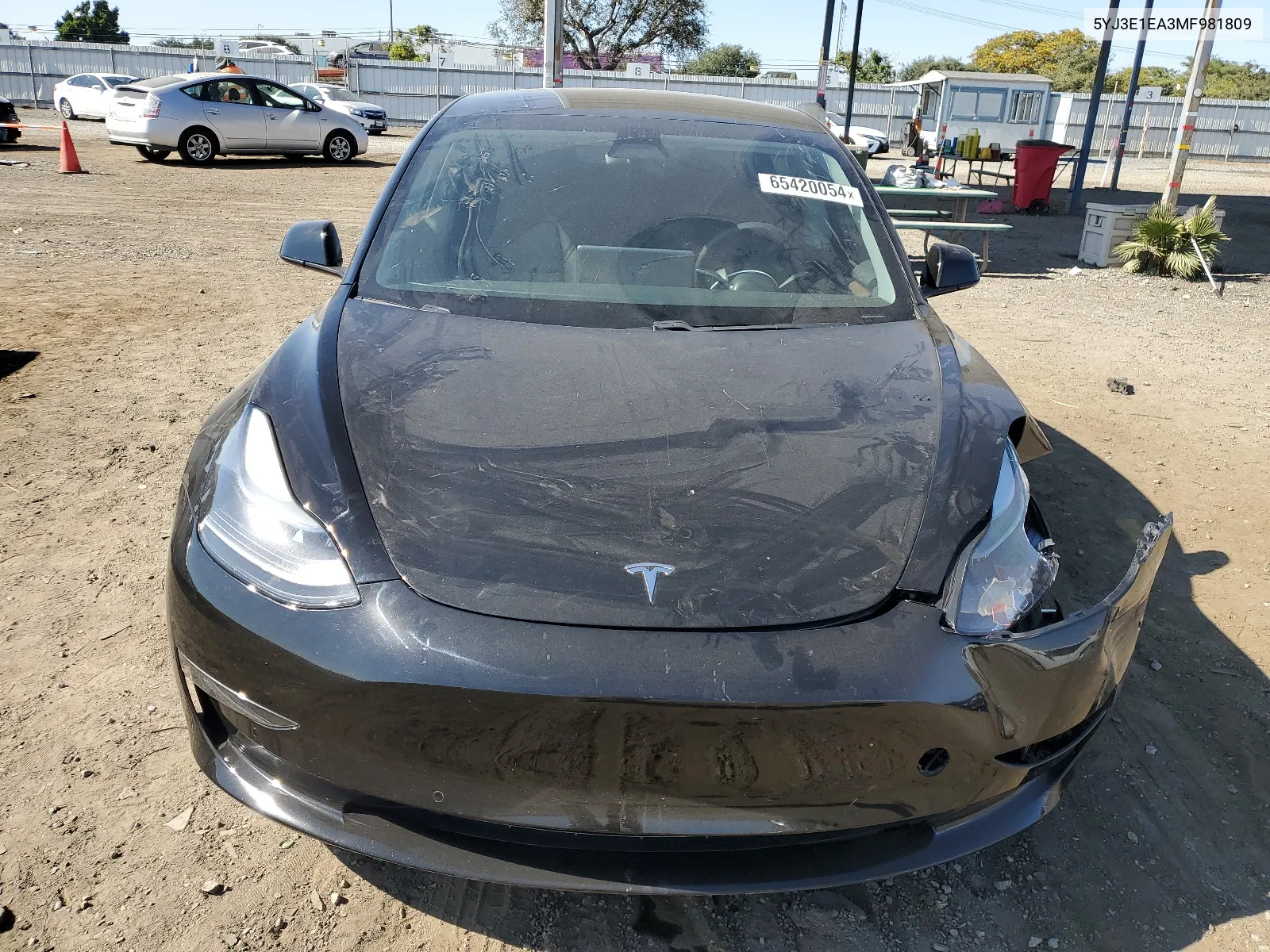 2021 Tesla Model 3 VIN: 5YJ3E1EA3MF981809 Lot: 65420054