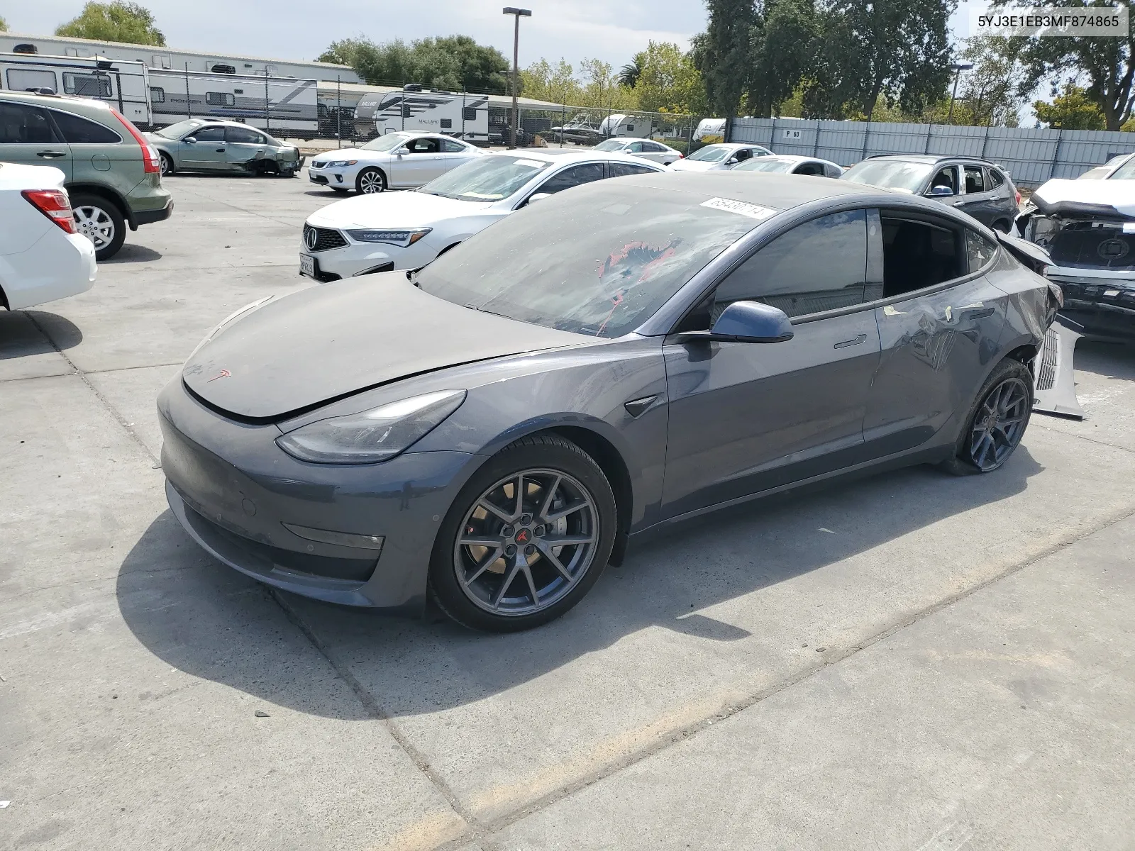 5YJ3E1EB3MF874865 2021 Tesla Model 3