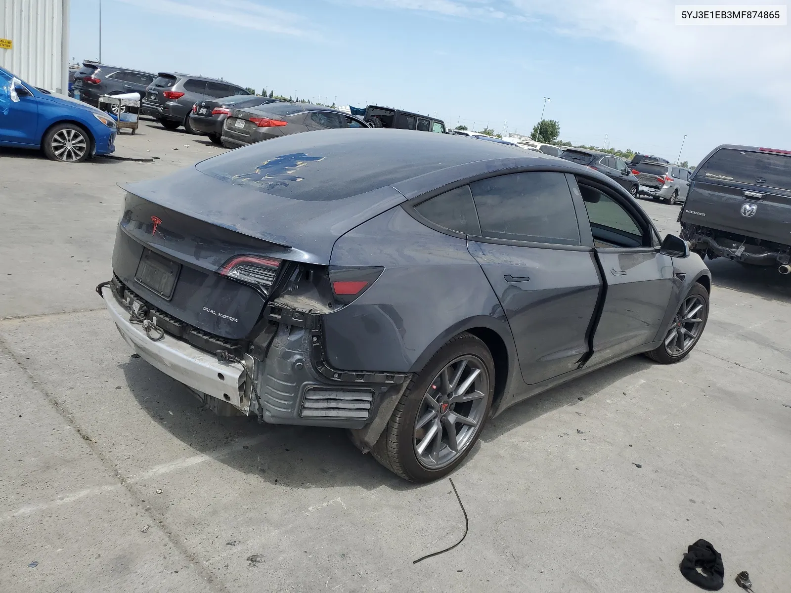 5YJ3E1EB3MF874865 2021 Tesla Model 3