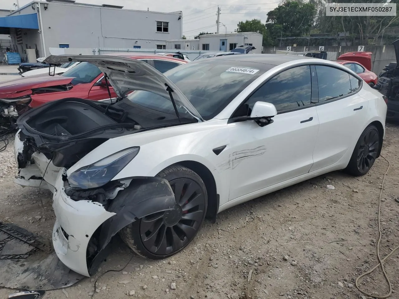 2021 Tesla Model 3 VIN: 5YJ3E1ECXMF050287 Lot: 66554674