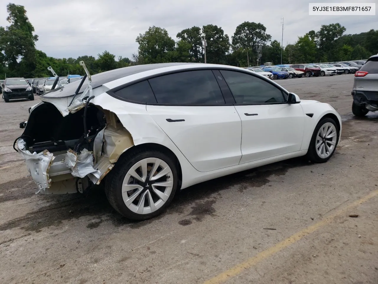 2021 Tesla Model 3 VIN: 5YJ3E1EB3MF871657 Lot: 66755574