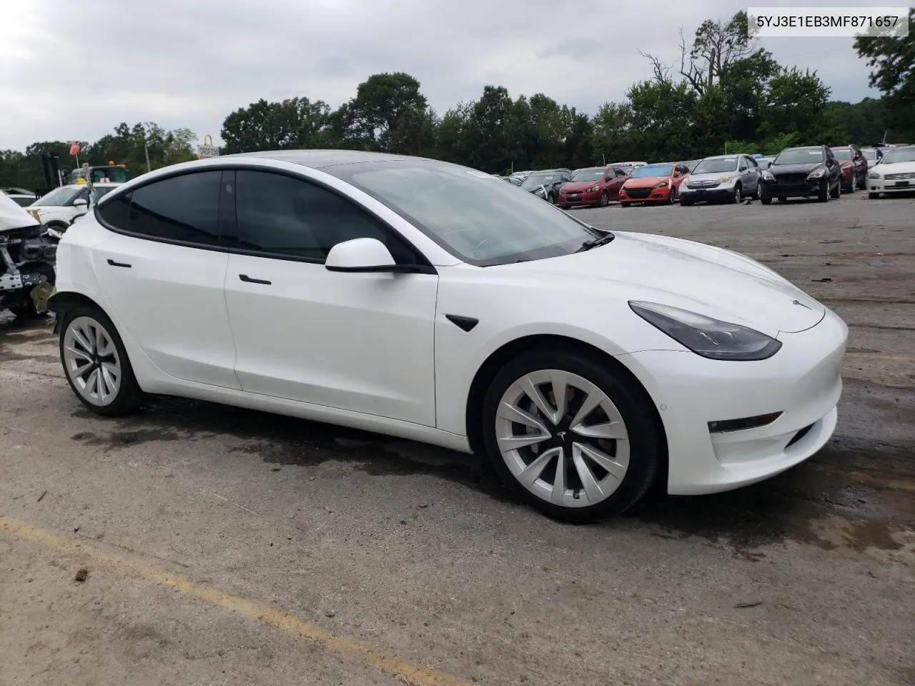 2021 Tesla Model 3 VIN: 5YJ3E1EB3MF871657 Lot: 66755574