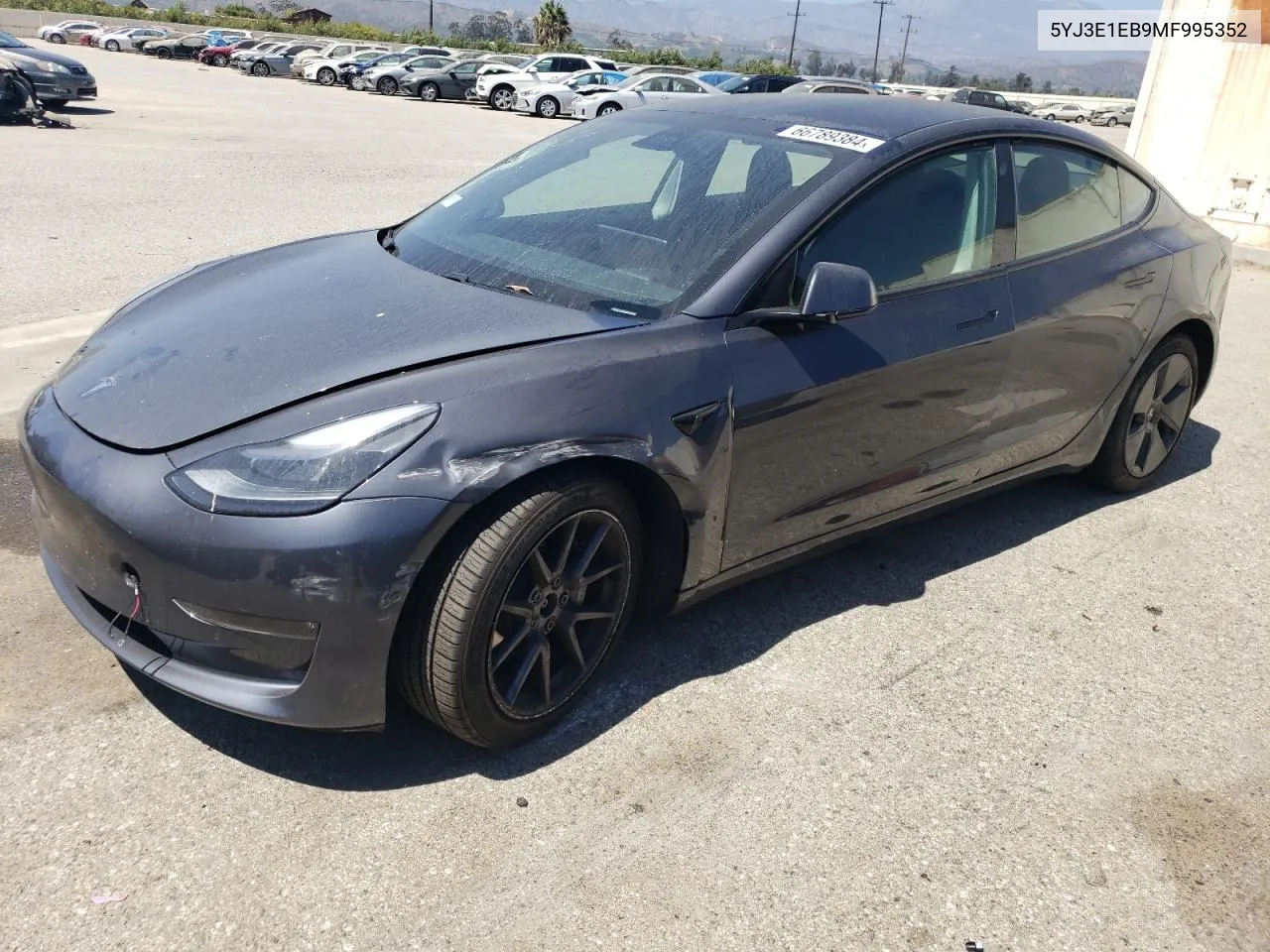 2021 Tesla Model 3 VIN: 5YJ3E1EB9MF995352 Lot: 66789384