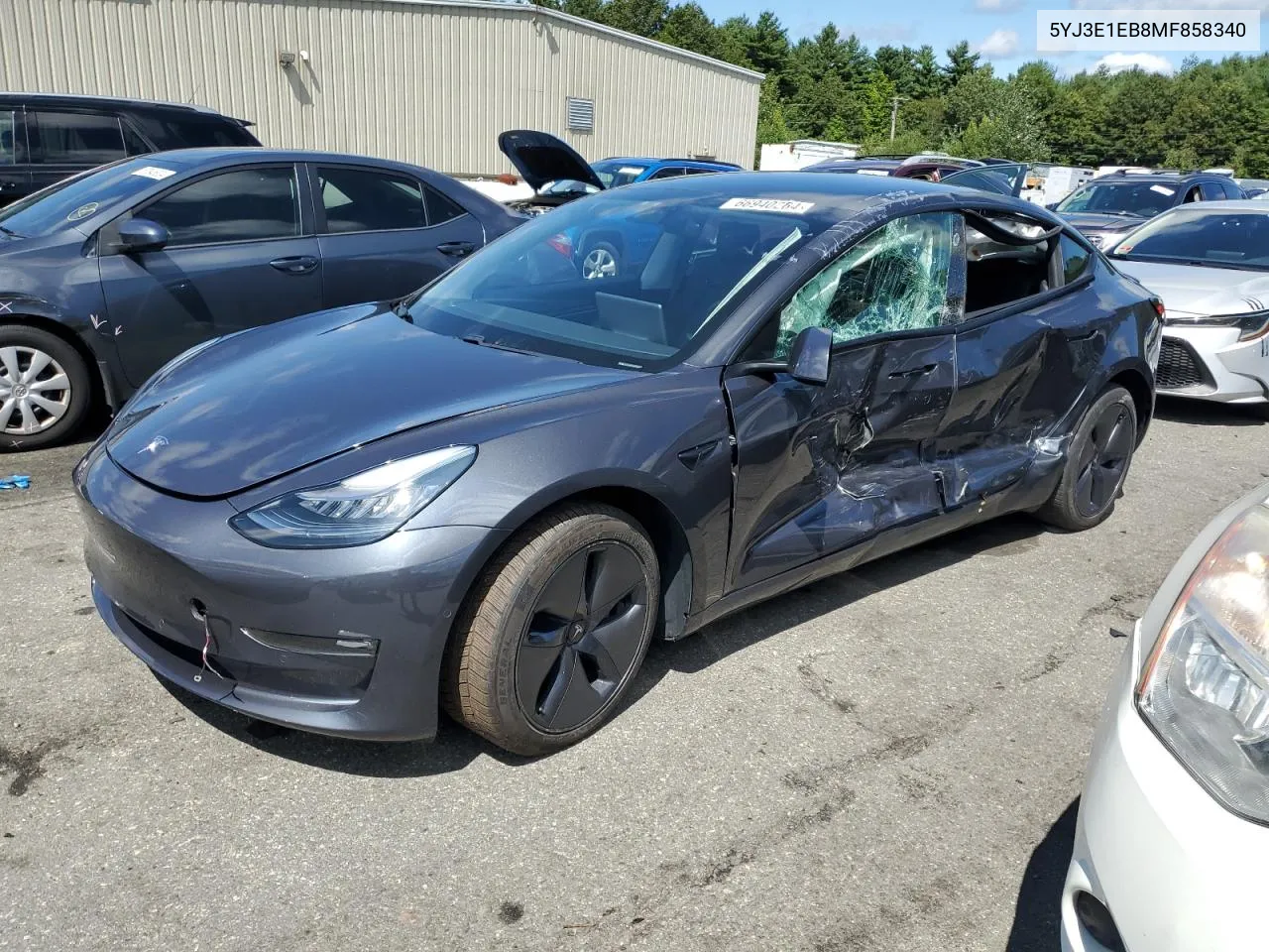 5YJ3E1EB8MF858340 2021 Tesla Model 3