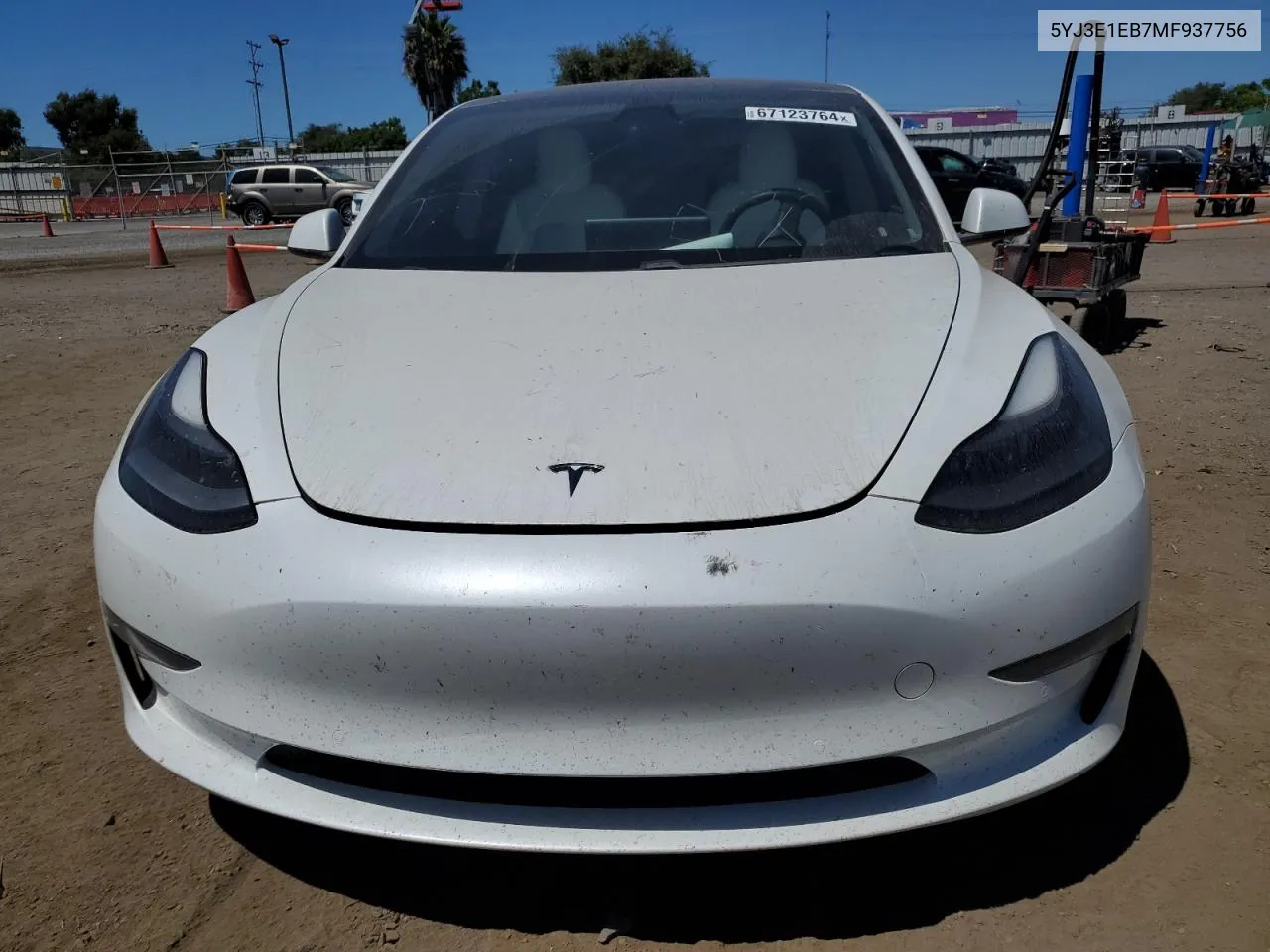 2021 Tesla Model 3 VIN: 5YJ3E1EB7MF937756 Lot: 67123764