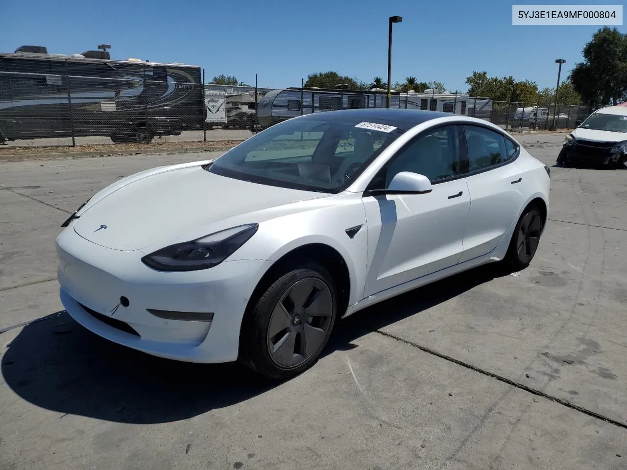 5YJ3E1EA9MF000804 2021 Tesla Model 3