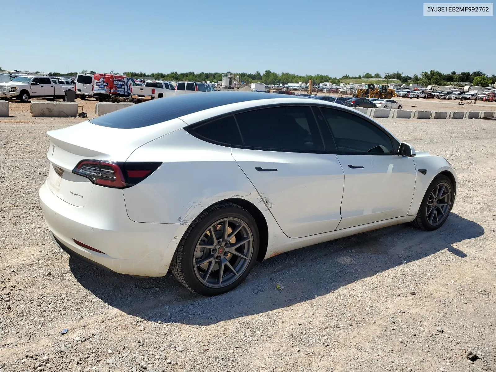 2021 Tesla Model 3 VIN: 5YJ3E1EB2MF992762 Lot: 67917994