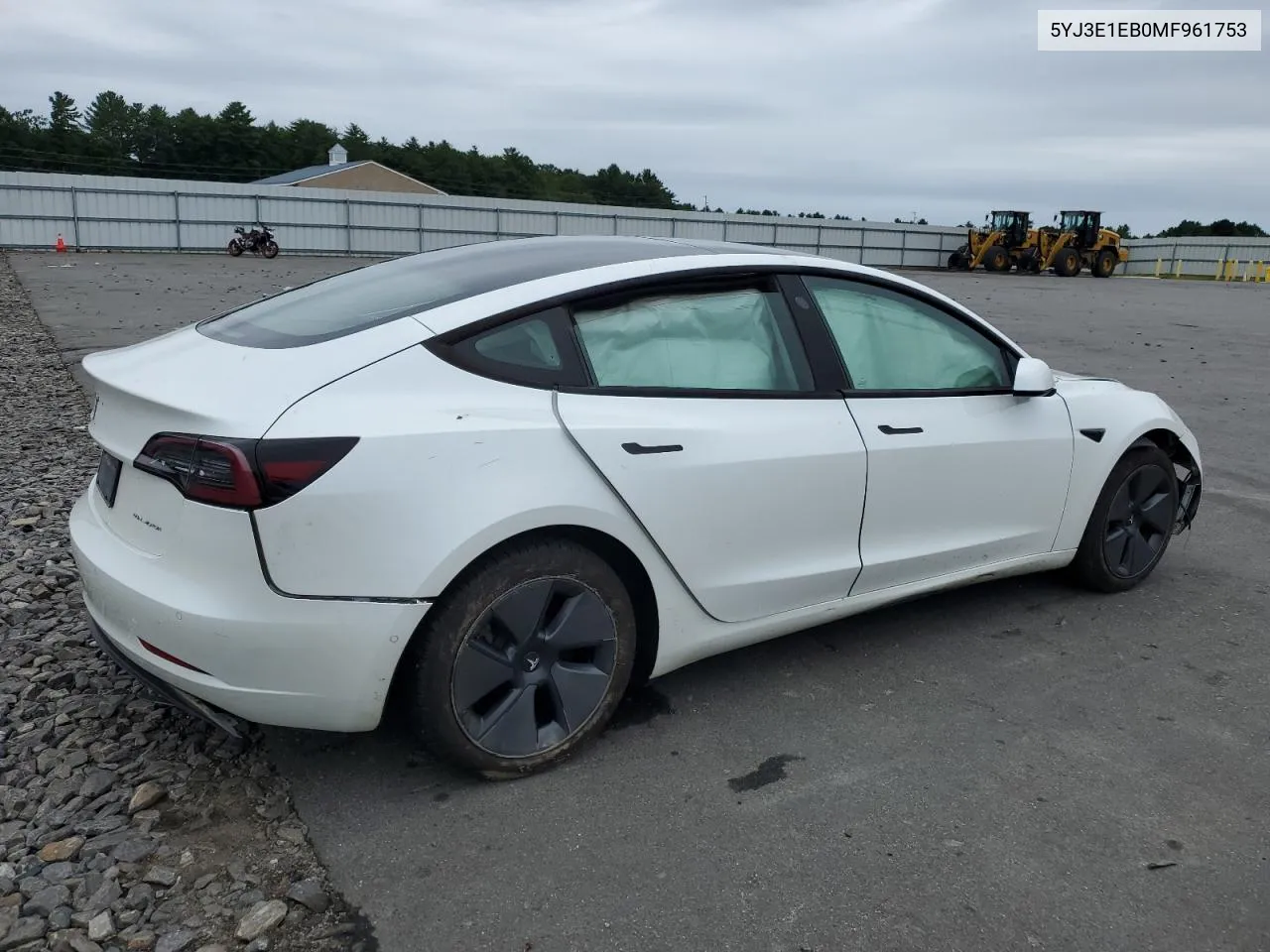 2021 Tesla Model 3 VIN: 5YJ3E1EB0MF961753 Lot: 68016374