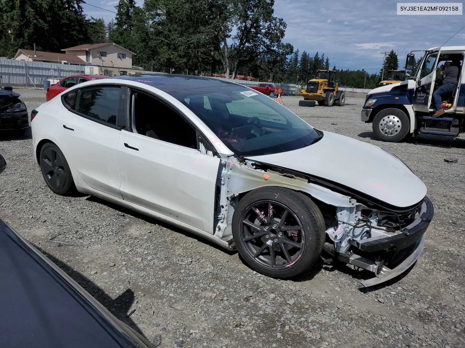 2021 Tesla Model 3 VIN: 5YJ3E1EA2MF092158 Lot: 68084414