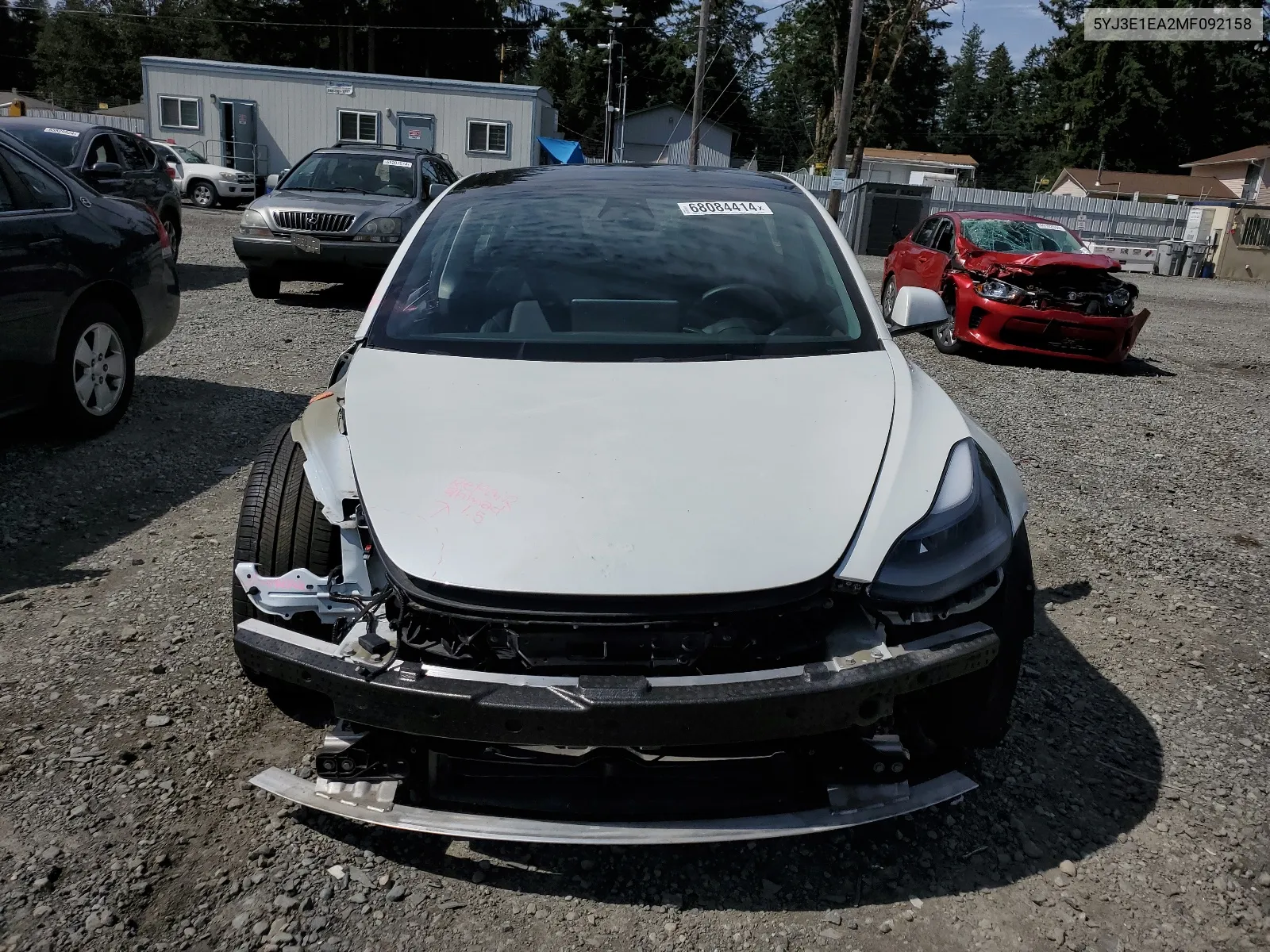 2021 Tesla Model 3 VIN: 5YJ3E1EA2MF092158 Lot: 68084414