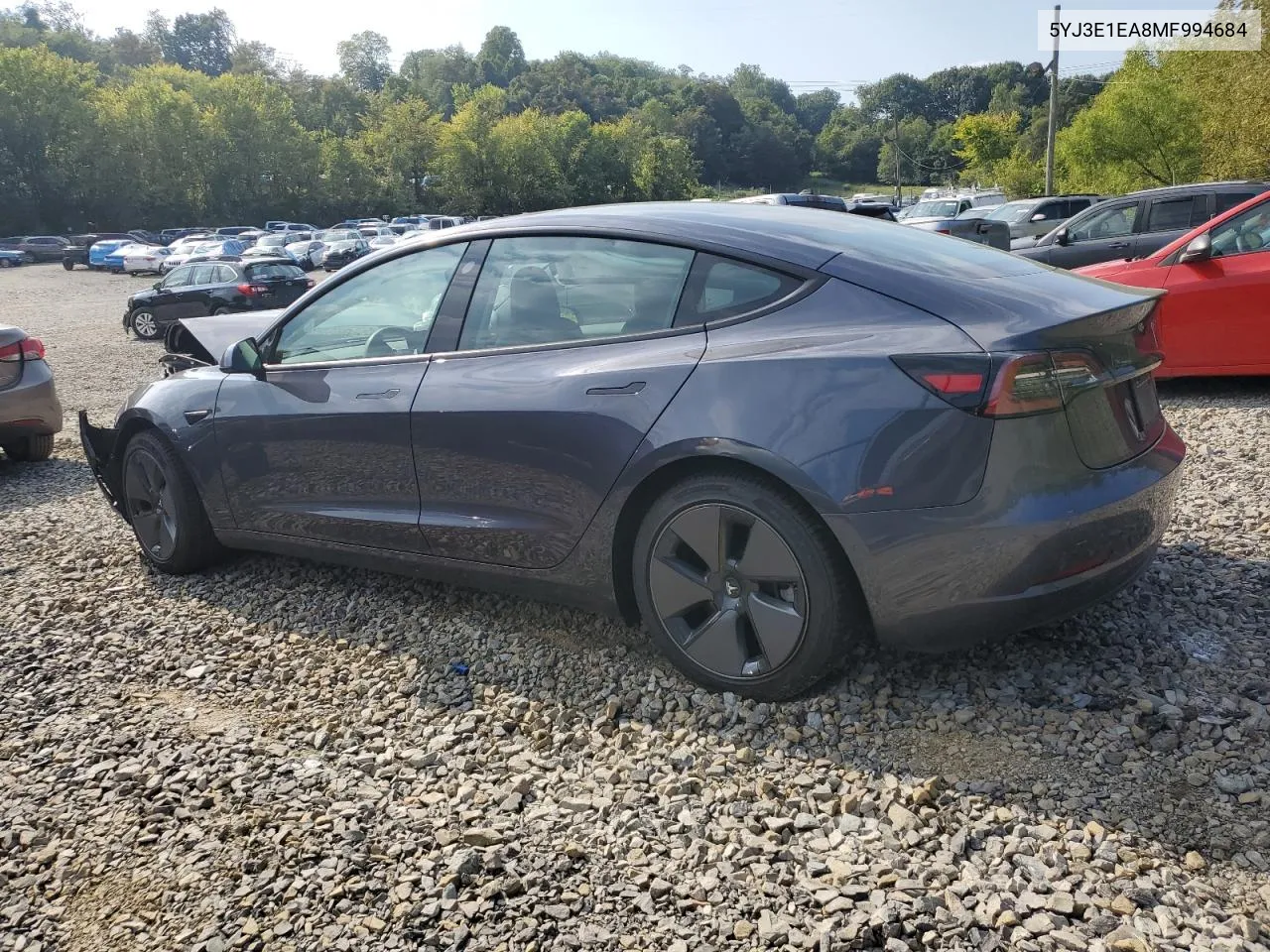 5YJ3E1EA8MF994684 2021 Tesla Model 3