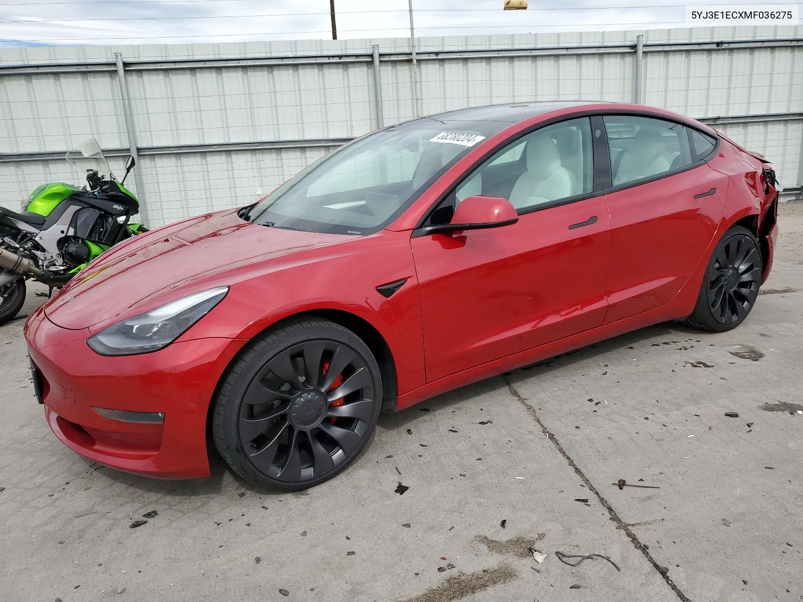 2021 Tesla Model 3 VIN: 5YJ3E1ECXMF036275 Lot: 68280204