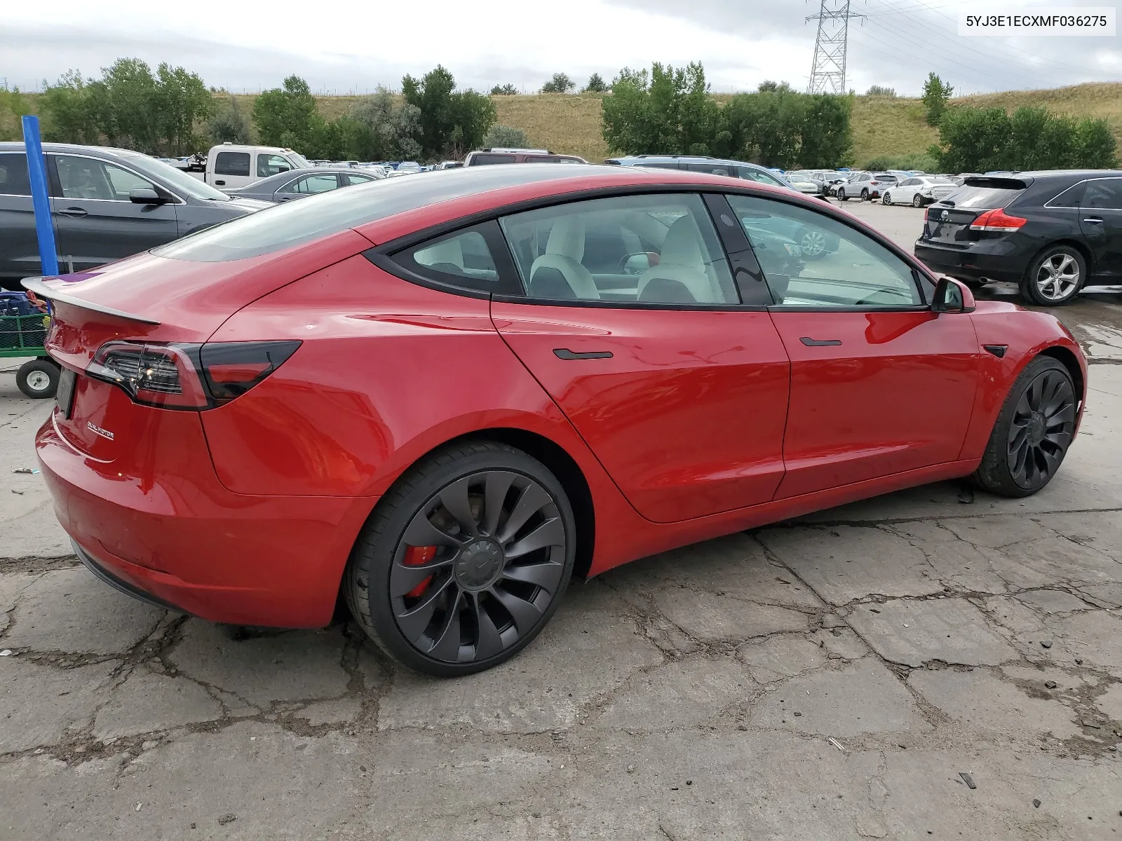 2021 Tesla Model 3 VIN: 5YJ3E1ECXMF036275 Lot: 68280204