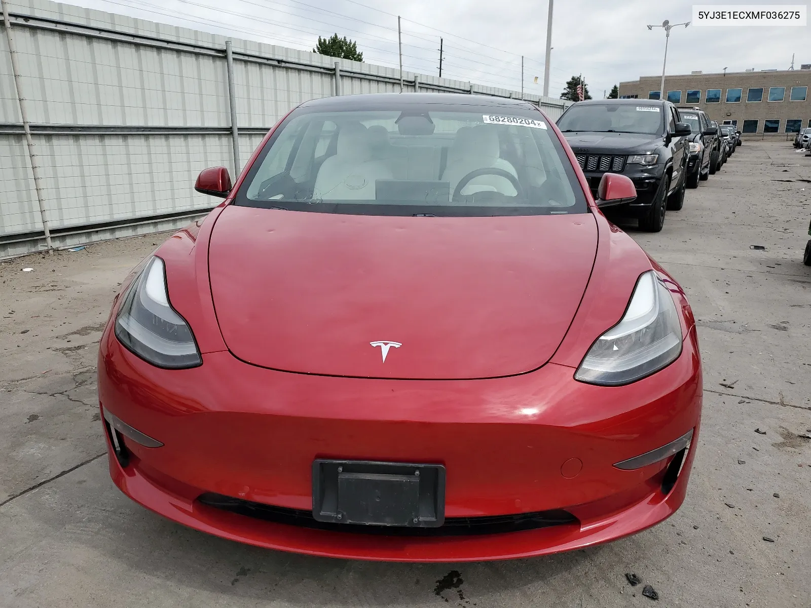 2021 Tesla Model 3 VIN: 5YJ3E1ECXMF036275 Lot: 68280204