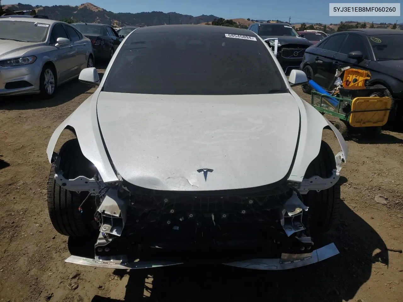 2021 Tesla Model 3 VIN: 5YJ3E1EB8MF060260 Lot: 68545894