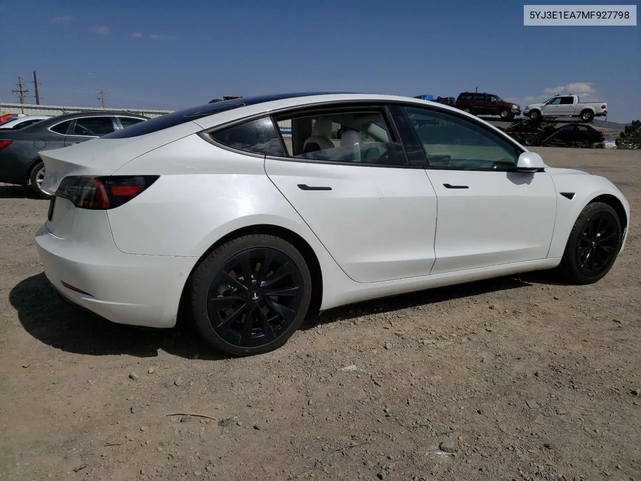 2021 Tesla Model 3 VIN: 5YJ3E1EA7MF927798 Lot: 68660723