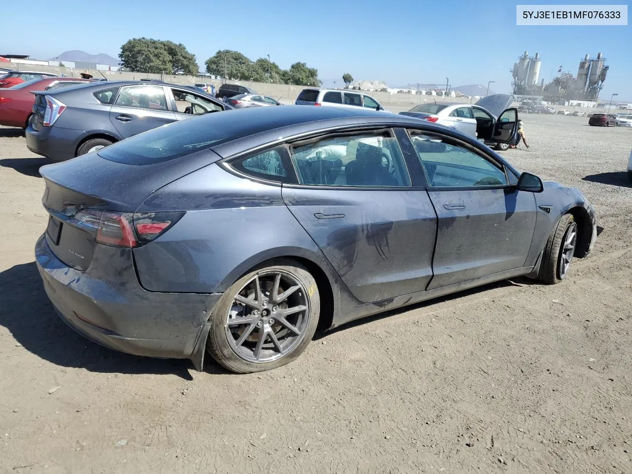 5YJ3E1EB1MF076333 2021 Tesla Model 3