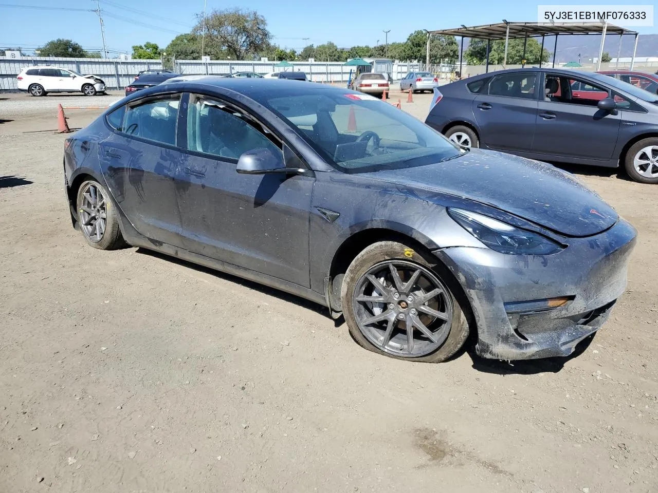 5YJ3E1EB1MF076333 2021 Tesla Model 3