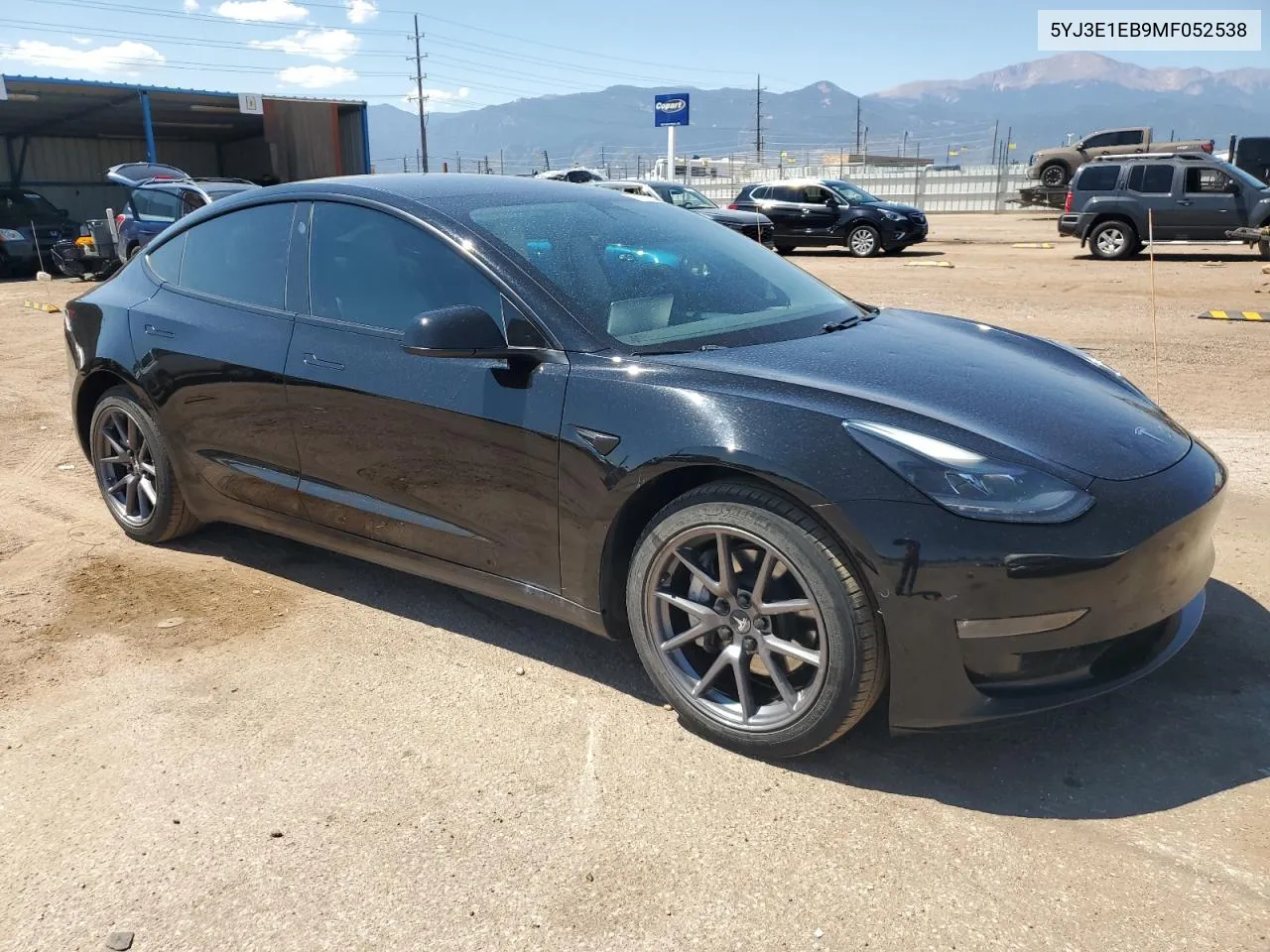 2021 Tesla Model 3 VIN: 5YJ3E1EB9MF052538 Lot: 69072004