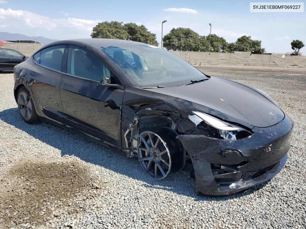 5YJ3E1EB0MF069227 2021 Tesla Model 3