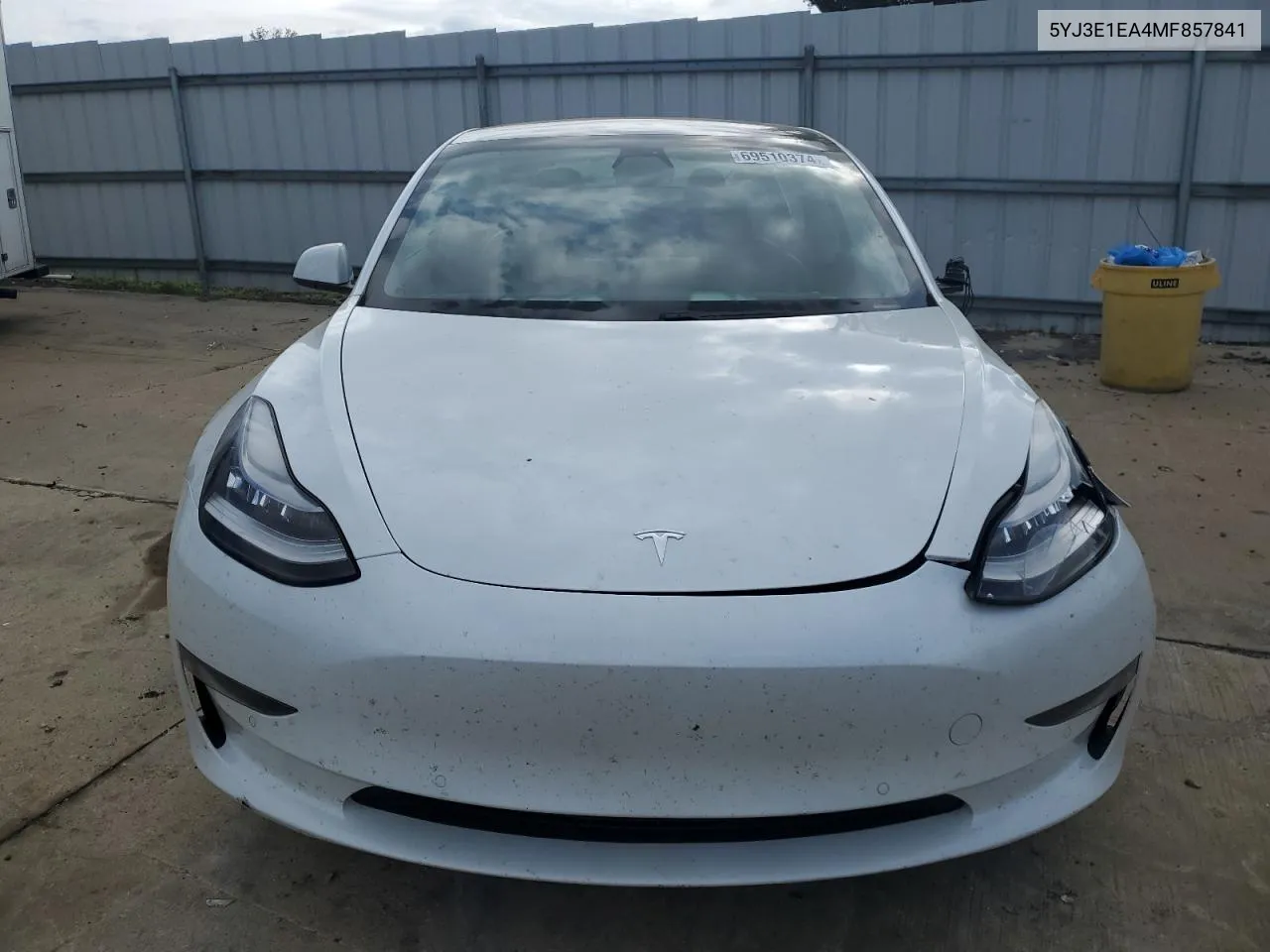 2021 Tesla Model 3 VIN: 5YJ3E1EA4MF857841 Lot: 69510374