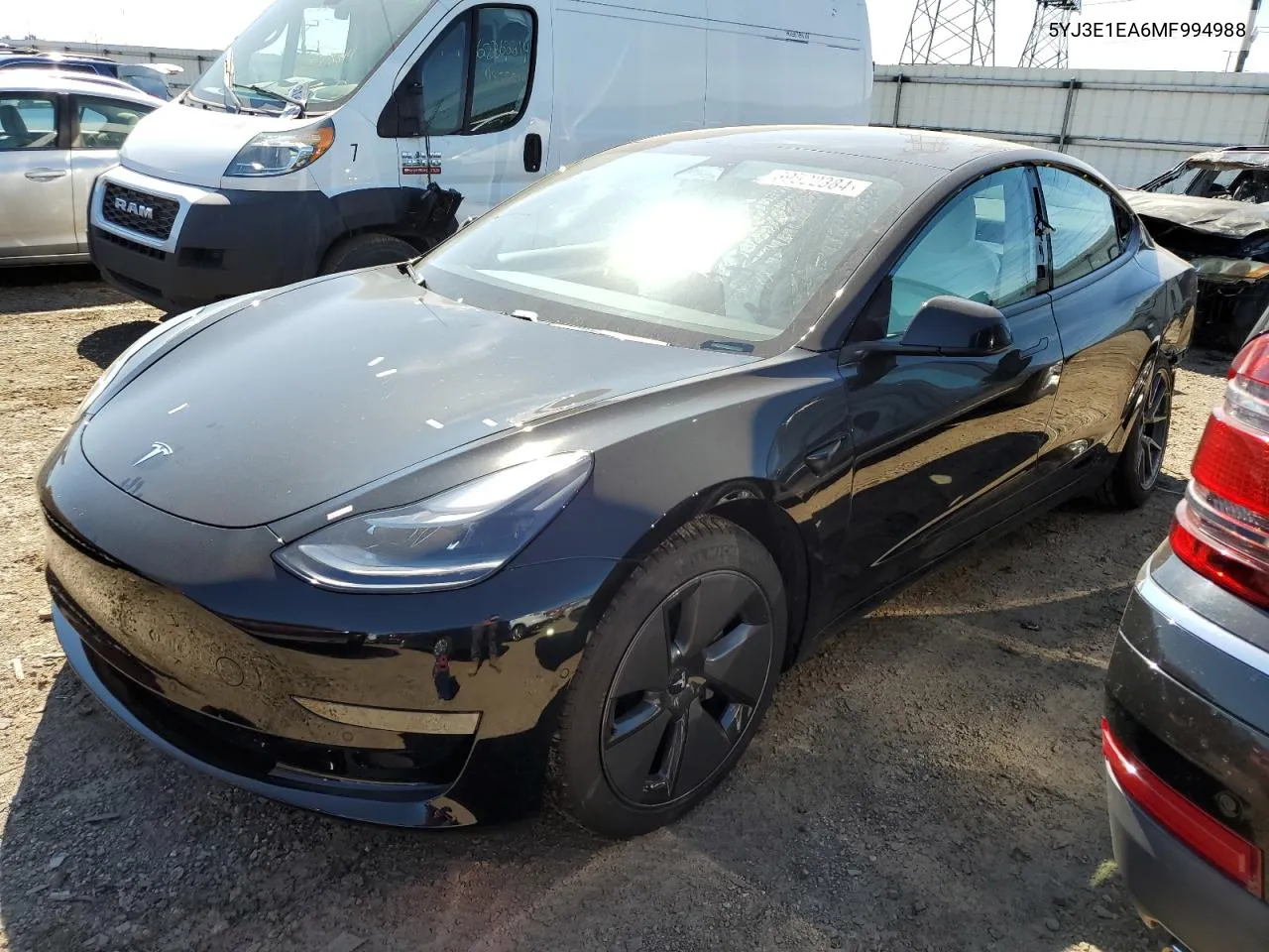 2021 Tesla Model 3 VIN: 5YJ3E1EA6MF994988 Lot: 69522384