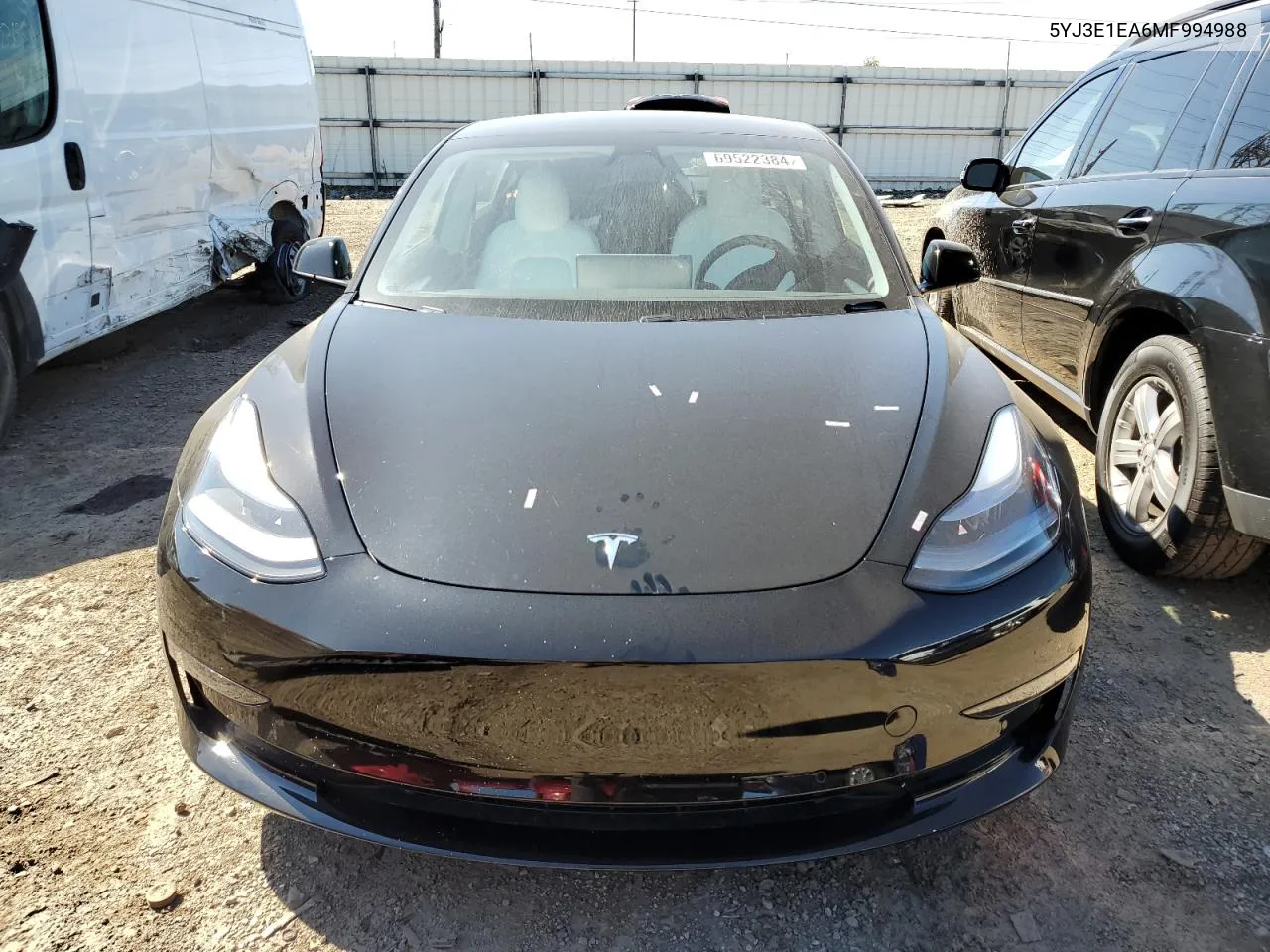 2021 Tesla Model 3 VIN: 5YJ3E1EA6MF994988 Lot: 69522384