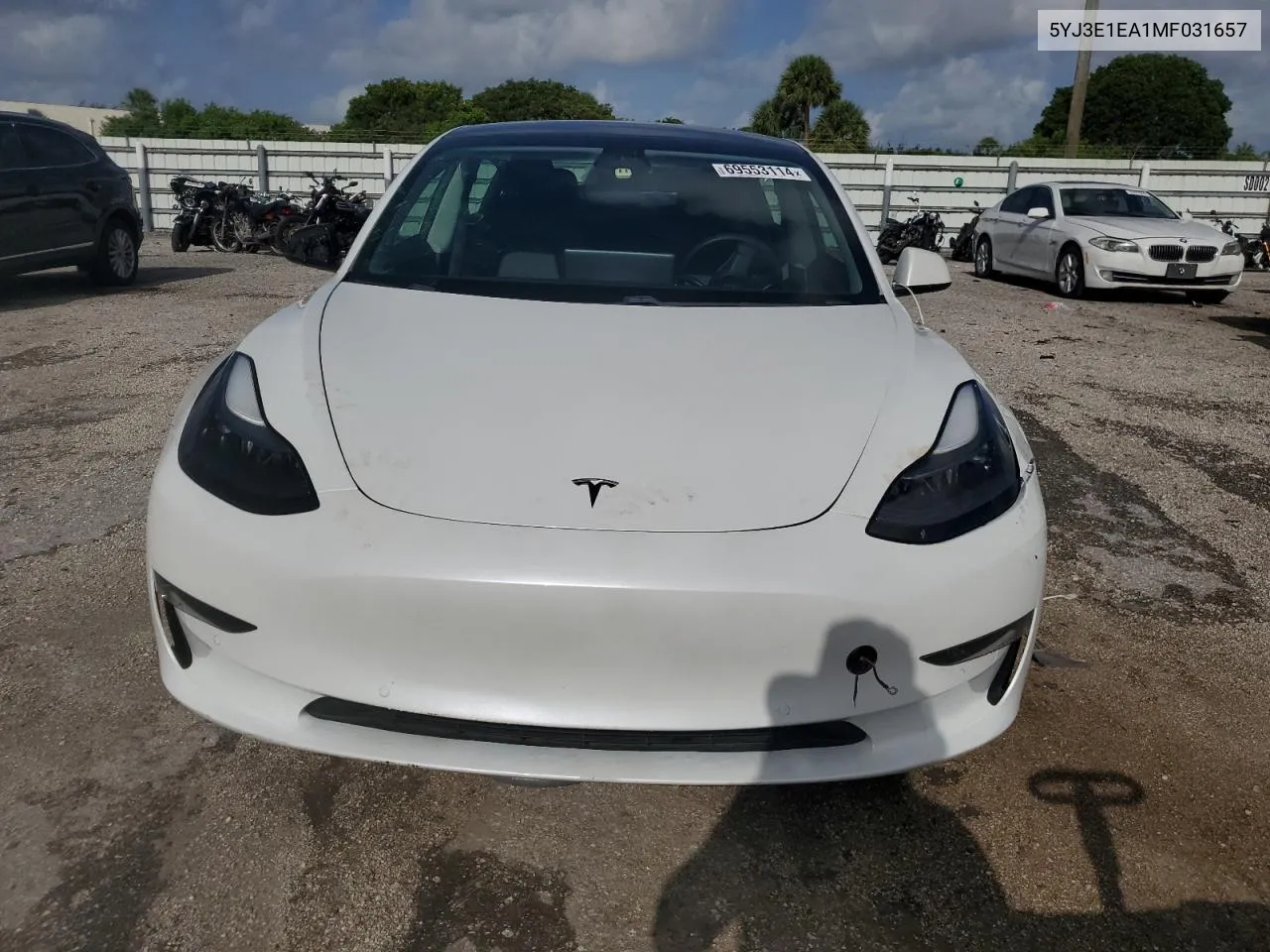 2021 Tesla Model 3 VIN: 5YJ3E1EA1MF031657 Lot: 69553114