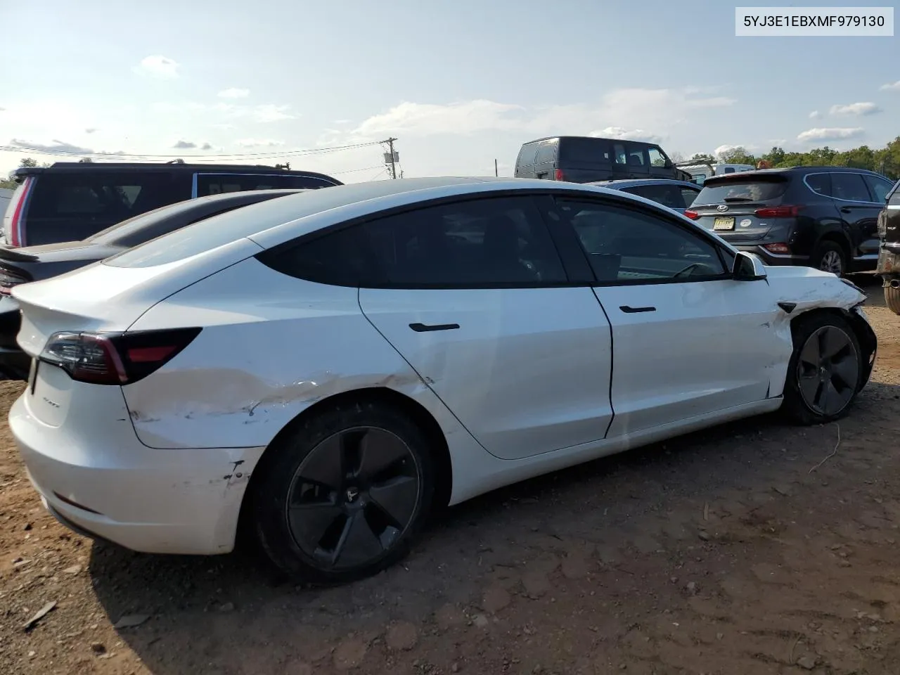 2021 Tesla Model 3 VIN: 5YJ3E1EBXMF979130 Lot: 69585344