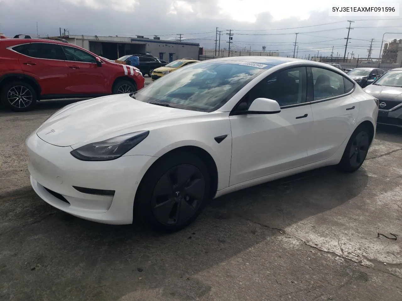 2021 Tesla Model 3 VIN: 5YJ3E1EAXMF091596 Lot: 69665294