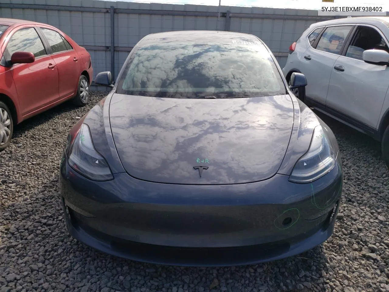 2021 Tesla Model 3 VIN: 5YJ3E1EBXMF938402 Lot: 69712154