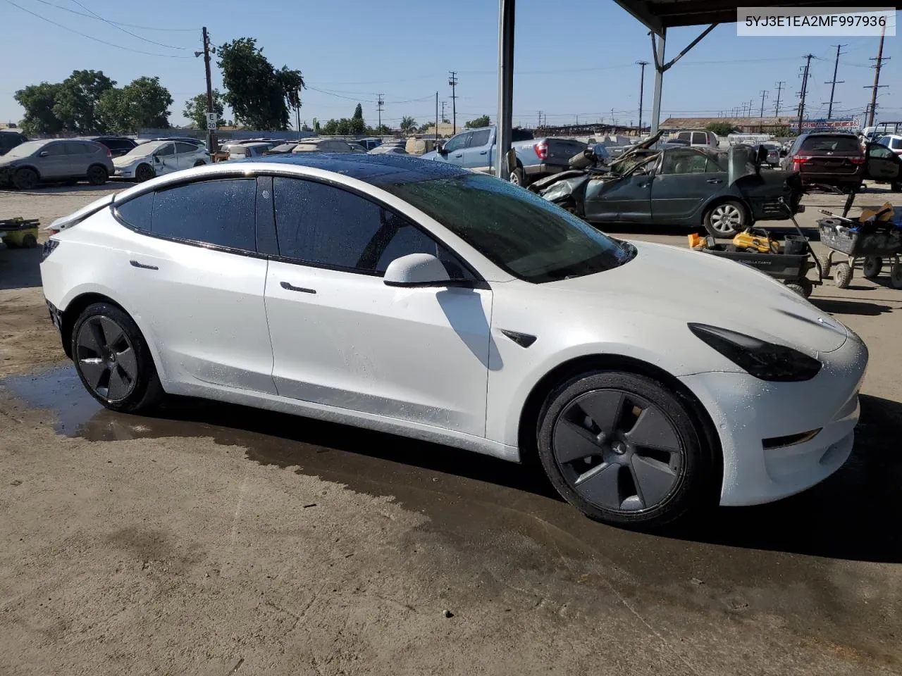 2021 Tesla Model 3 VIN: 5YJ3E1EA2MF997936 Lot: 69827544