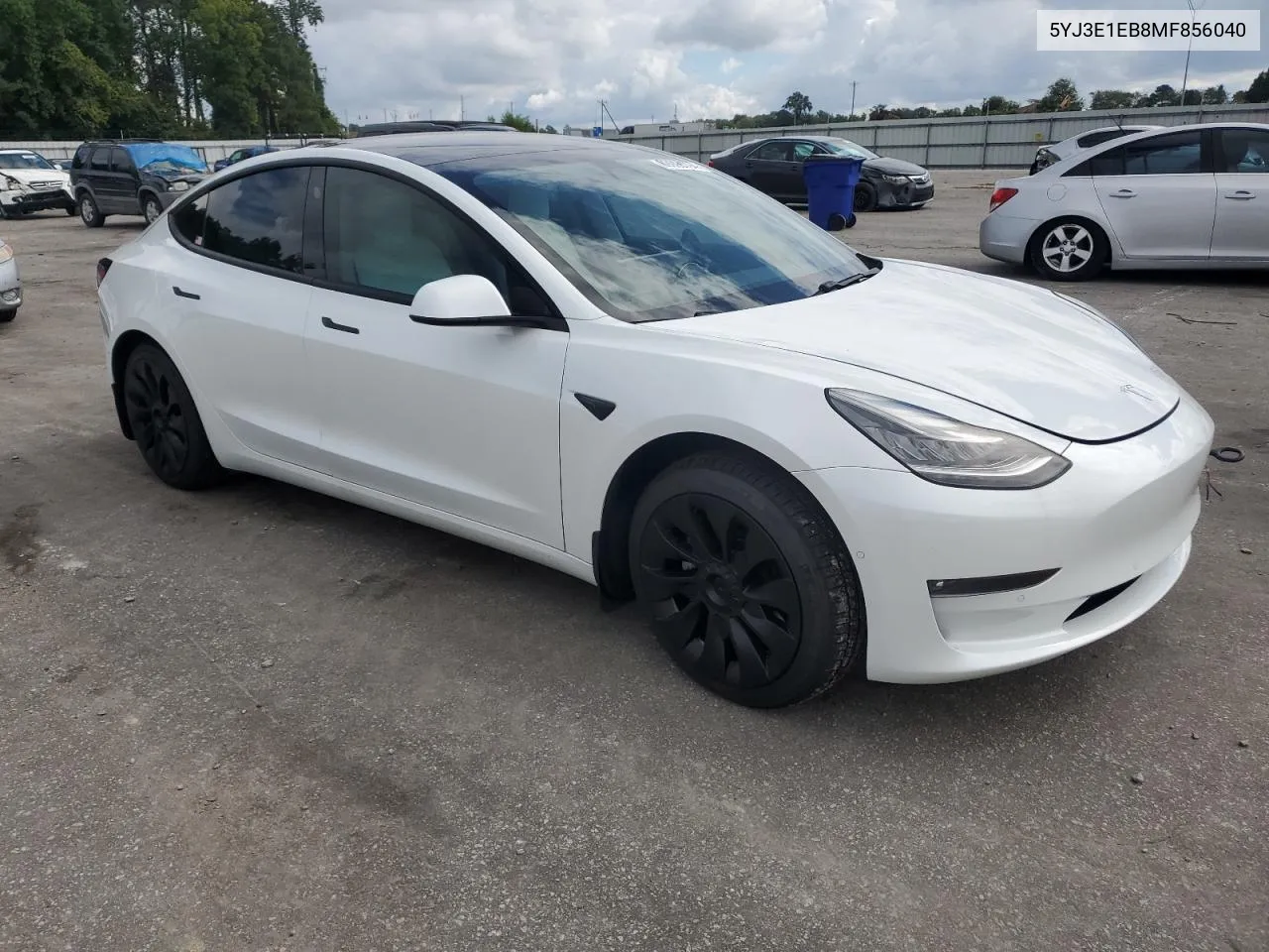 2021 Tesla Model 3 VIN: 5YJ3E1EB8MF856040 Lot: 69999794