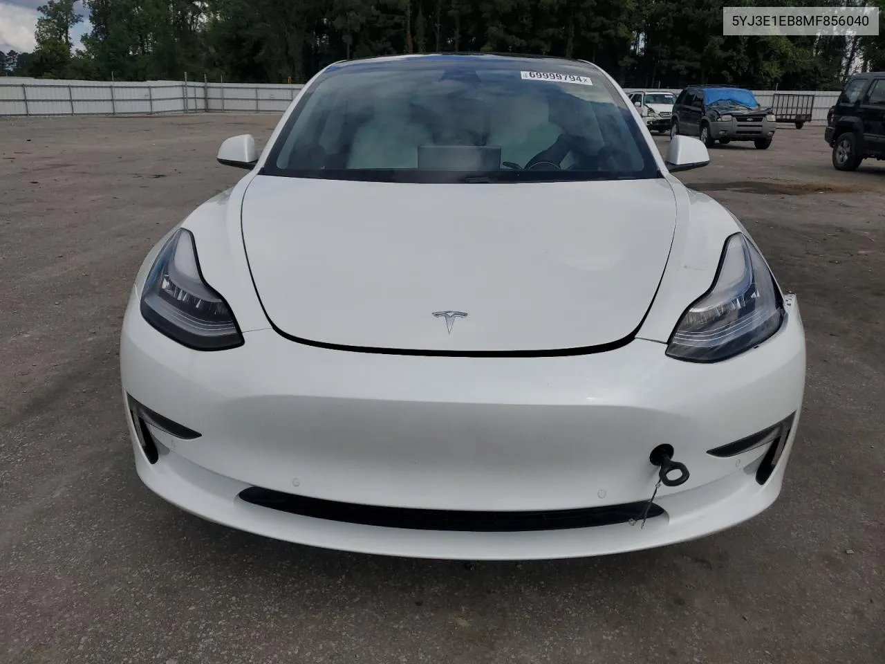 2021 Tesla Model 3 VIN: 5YJ3E1EB8MF856040 Lot: 69999794