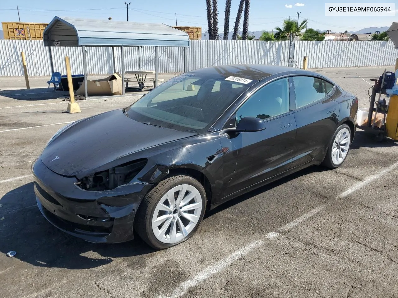 2021 Tesla Model 3 VIN: 5YJ3E1EA9MF065944 Lot: 70206914